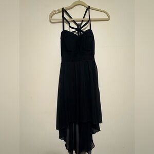 Elegant Black Strappy Dress